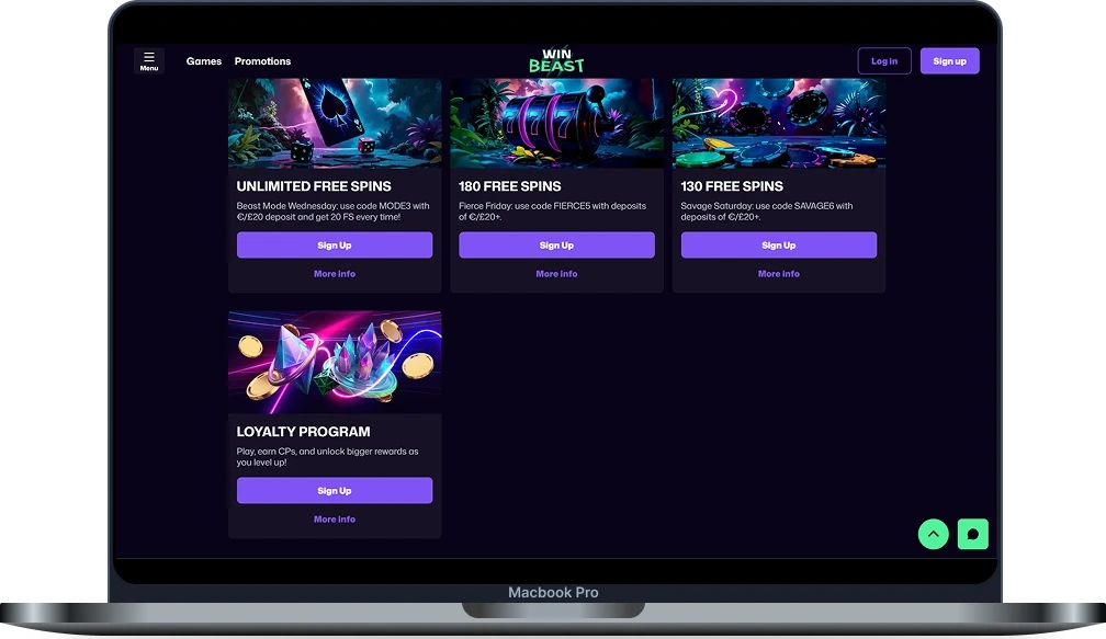 Win Beast Casino Bonuses and Promotions